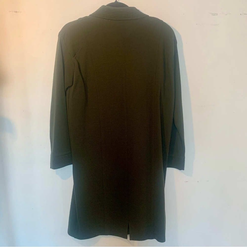 Vintage Dana Bachman 100% Wool Hunter Green Long sleeve Dress Size Medium - Picture 6 of 9